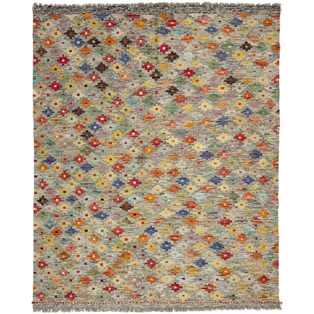 Handmade Multi Kilim Geometric 4x7 ft