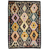 Hand-Knotted Multi Geometric Vegetable Kilim Area Rug – 4' 1" x 6' 2" ft (124 x 188 cm) | SKU: Y39116