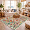 Handmade Multi Kilim Geometric 4x7 ft