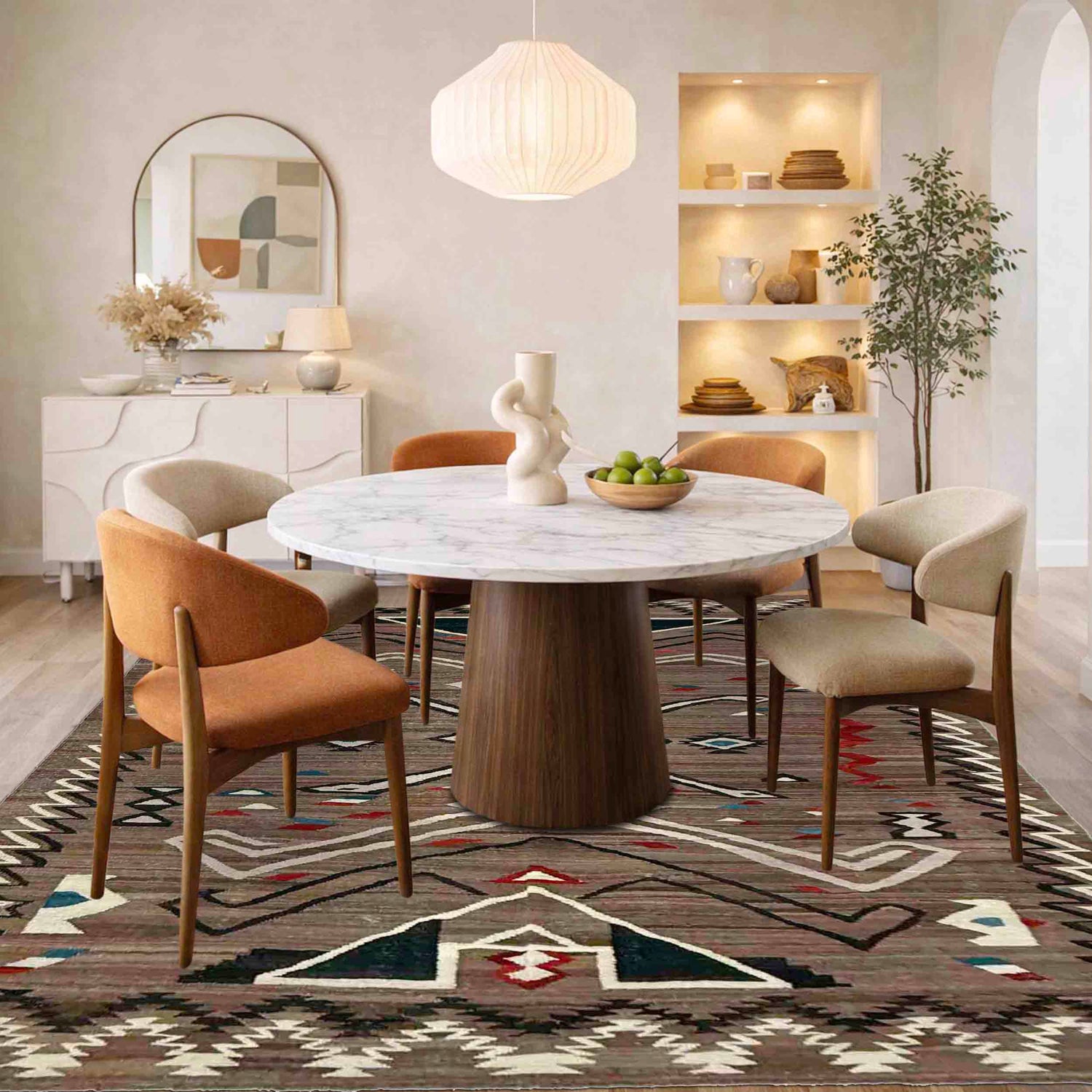 Handmade Multi Kilim Geometric 6x9 ft
