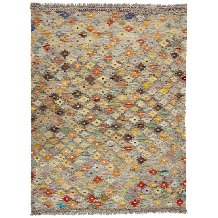 Handmade Multi Kilim Geometric 4x7 ft