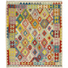 Handmade Multi Kilim Geometric 4x7 ft