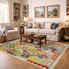 Handmade Multi Kilim Geometric 4x7 ft