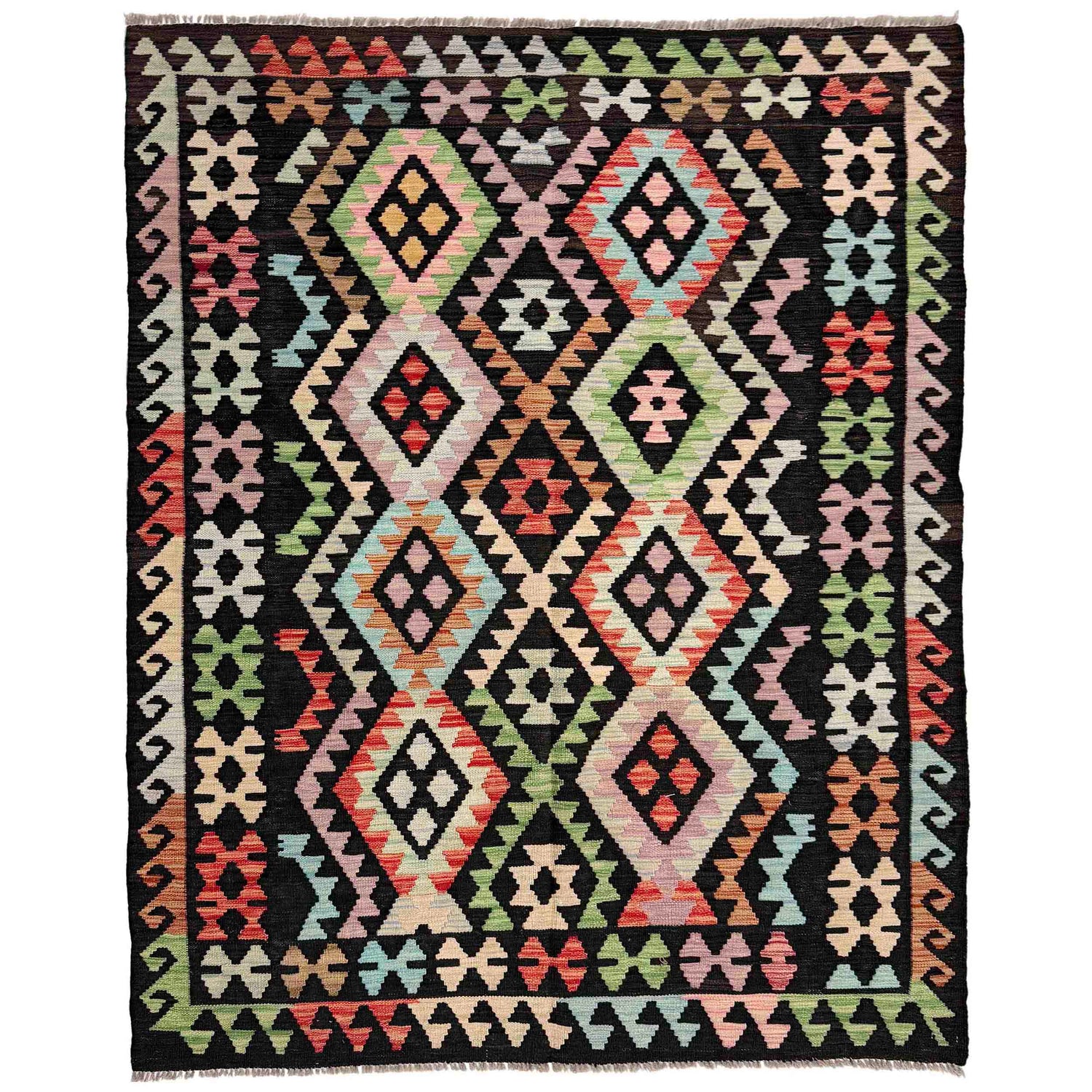 Handmade Multi Kilim Geometric 4x7 ft