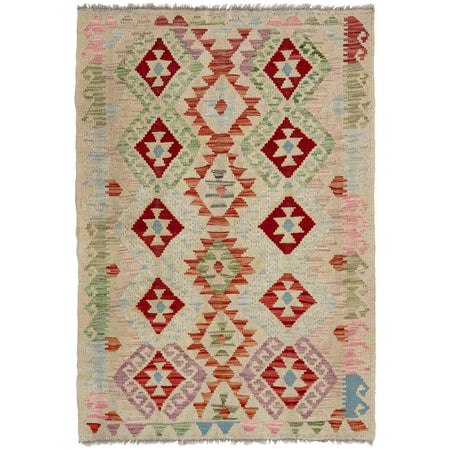 Handmade Multi Kilim Geometric 2x4 ft