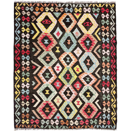 Handmade Multi Kilim Geometric 4x7 ft