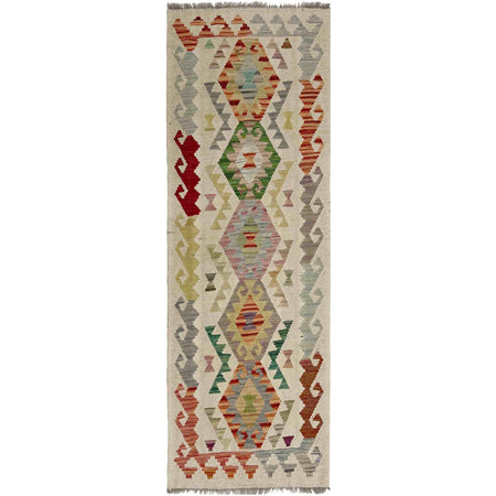 Handmade Multi Kilim Geometric 6' Runner