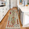 Handmade Multi Kilim Geometric 6' Runner