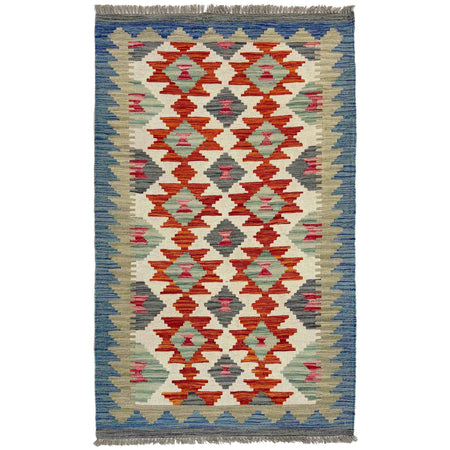 Handmade Multi Kilim Geometric 2x4 ft