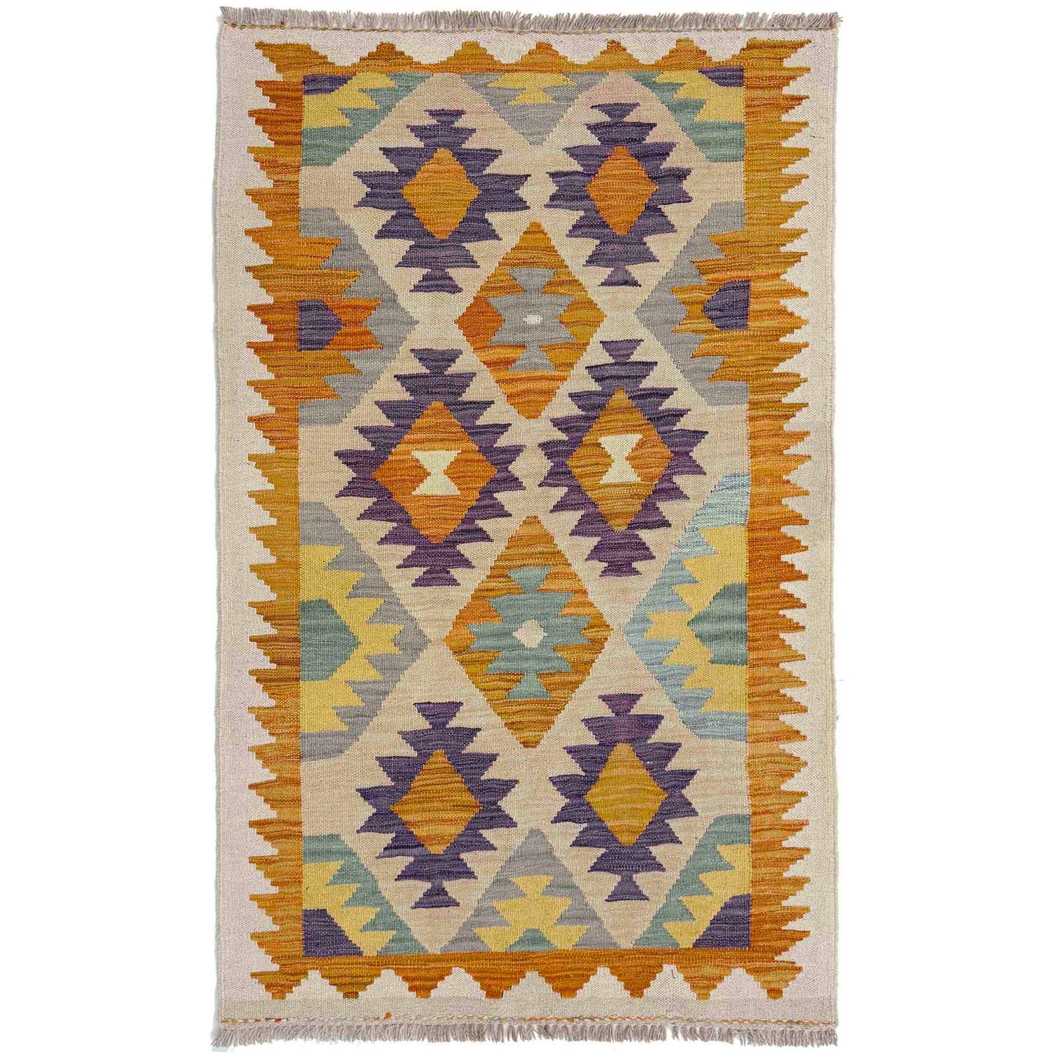 Handmade Multi Kilim Geometric 3x5 ft