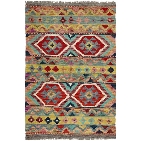 Handmade Multi Kilim Geometric 3x5 ft
