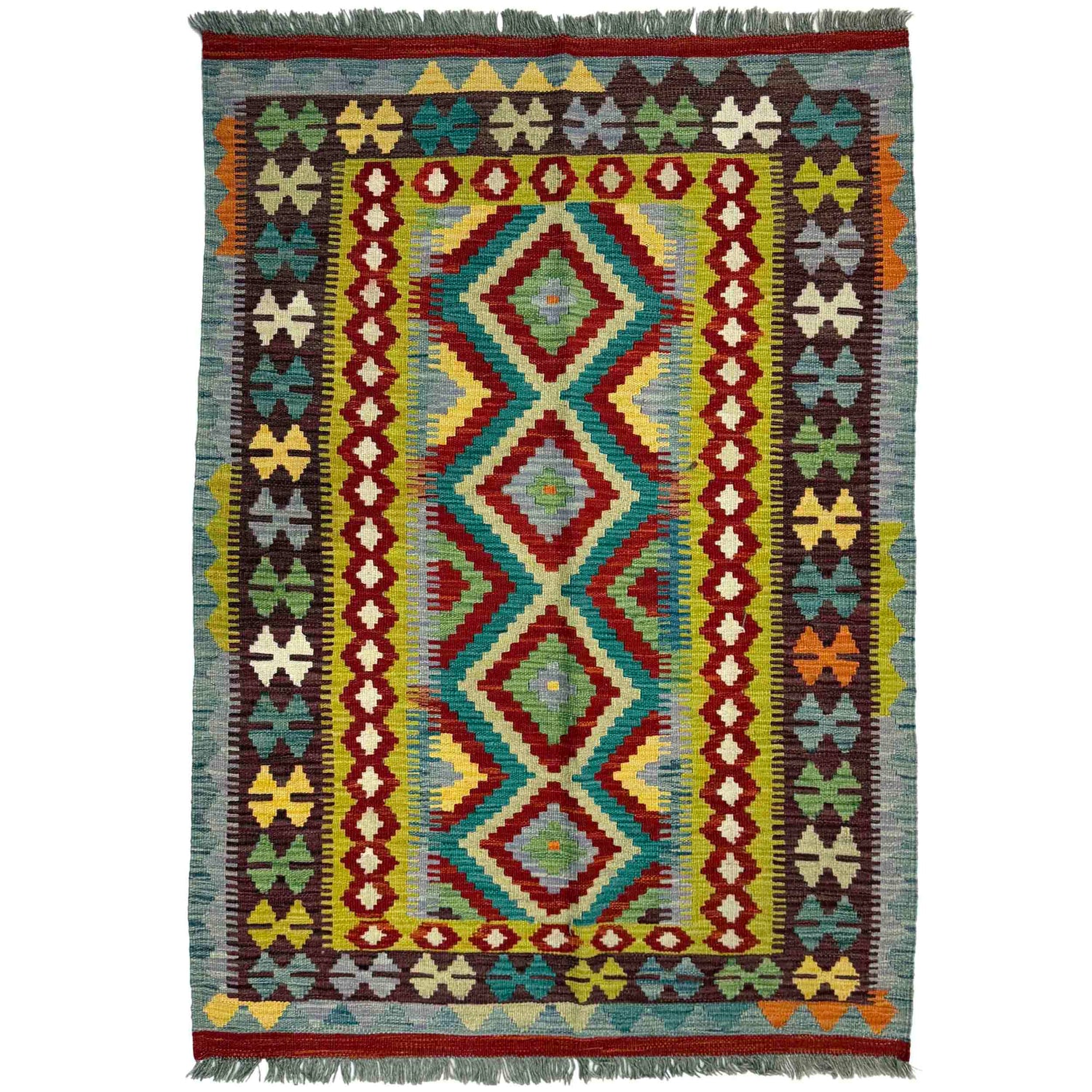 Handmade Multi Kilim Geometric 3x5 ft