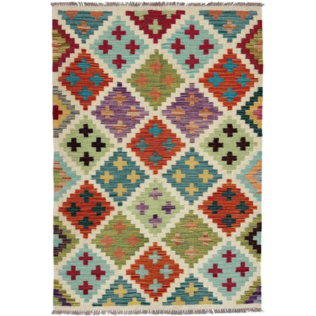 Handmade Multi Kilim Geometric 3x5 ft