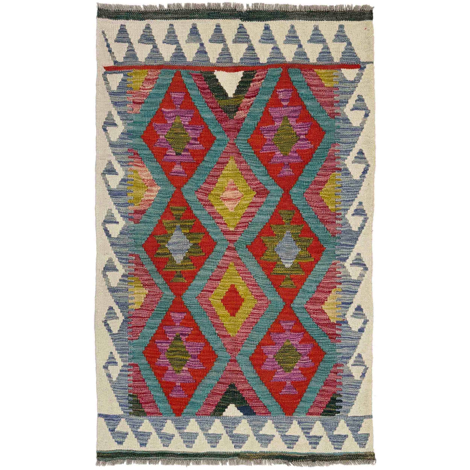 Handmade Multi Kilim Geometric 3x5 ft