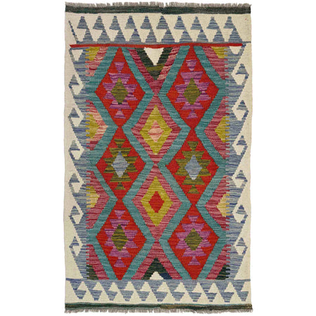 Handmade Multi Kilim Geometric 3x5 ft
