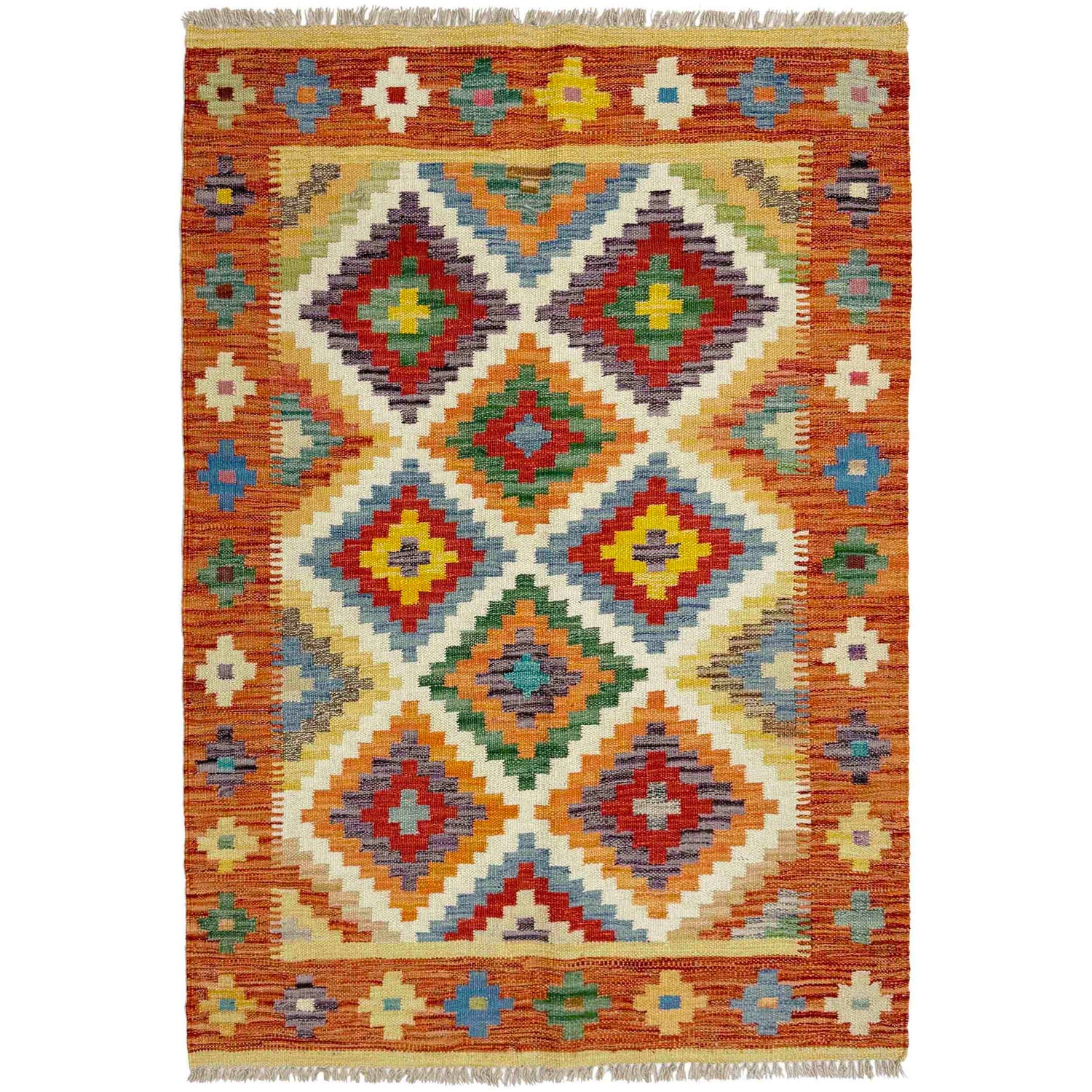 Handmade Multi Kilim Geometric 3x5 ft