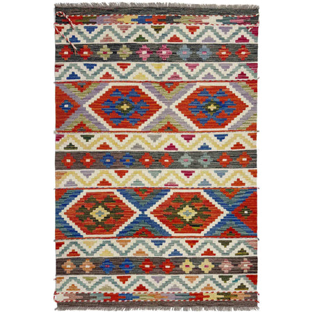 Handmade Multi Kilim Geometric 3x5 ft