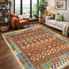 Handmade Multi Kilim Geometric 4x7 ft