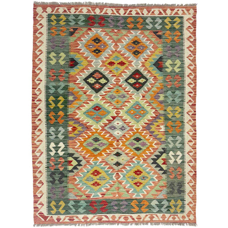 Handmade Multi Kilim Geometric 4x6 ft