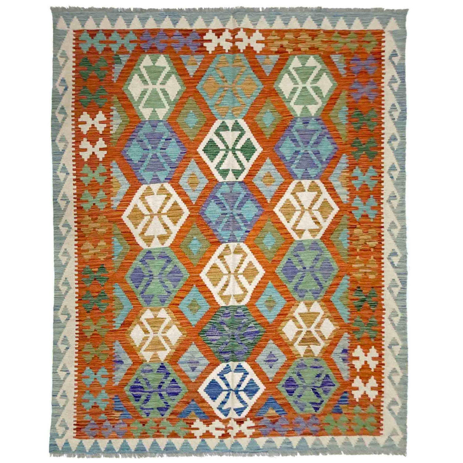 Handmade Multi Kilim Geometric 5x8 ft