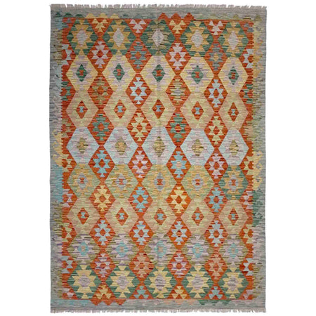 Handmade Multi Kilim Geometric 5x8 ft
