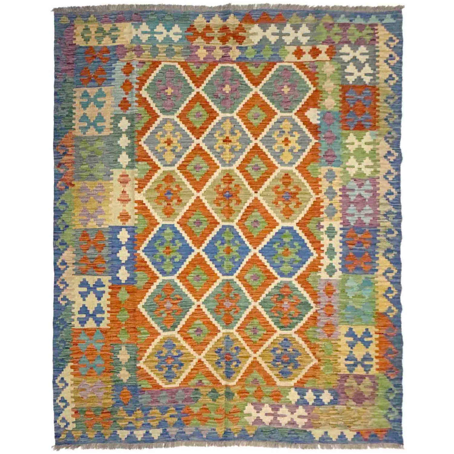 Handmade Multi Kilim Geometric 5x8 ft