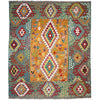 Handmade Multi Kilim Geometric 5x8 ft