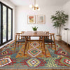 Handmade Multi Kilim Geometric 5x8 ft