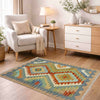 Handmade Multi Kilim Geometric 2x4 ft