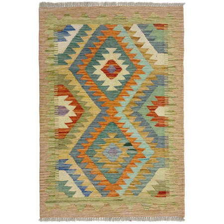 Handmade Multi Kilim Geometric 2x4 ft