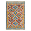 Handmade Multi Kilim Geometric 2x4 ft