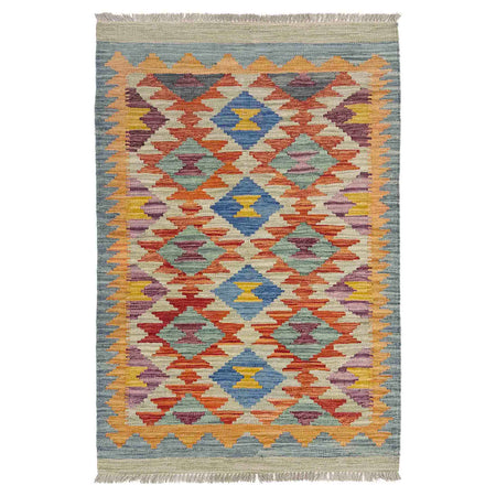 Handmade Multi Kilim Geometric 2x4 ft