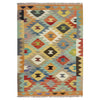 Handmade Multi Kilim Geometric 2x4 ft