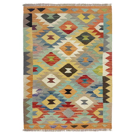 Handmade Multi Kilim Geometric 2x4 ft