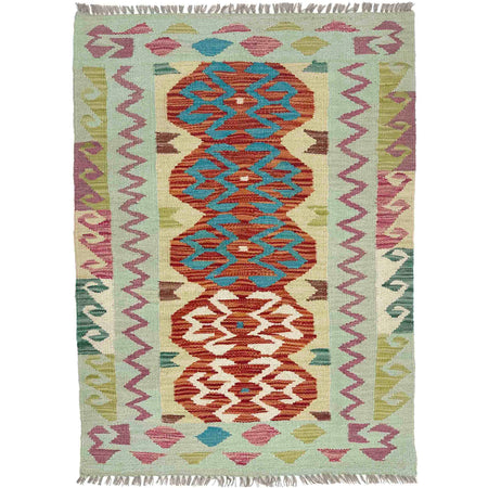 Handmade Multi Kilim Geometric 2x4 ft