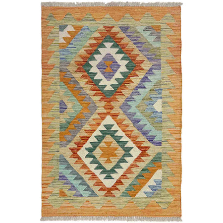 Handmade Multi Kilim Geometric 2x4 ft