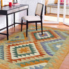 Handmade Multi Kilim Geometric 2x4 ft