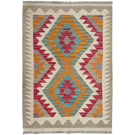 Handmade Multi Kilim Geometric 2x4 ft