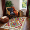 Handmade Multi Kilim Geometric 2x4 ft