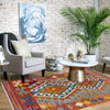Handmade Multi Kilim Geometric 2x4 ft