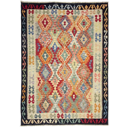 Handmade Multi Kilim Geometric 5x8 ft