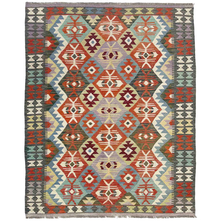 Handmade Multi Kilim Geometric 4x7 ft
