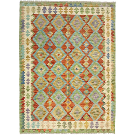 Handmade Multi Kilim Geometric 4x7 ft