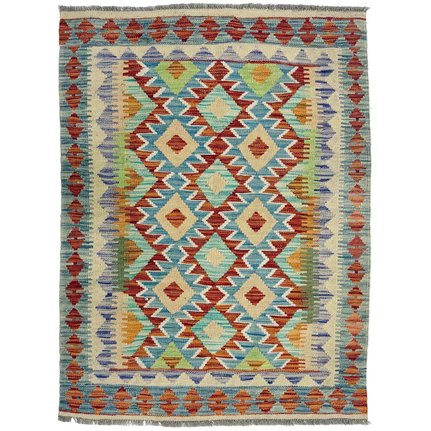 Handmade Multi Kilim Geometric 3x5 ft