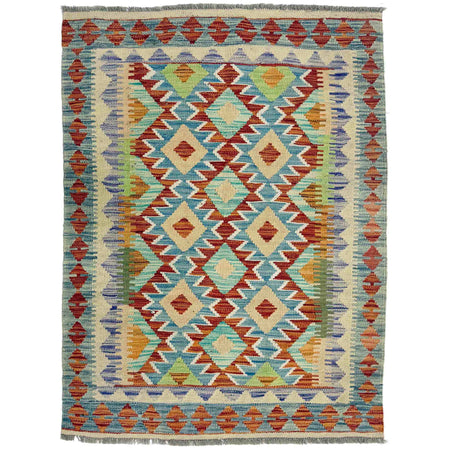 Handmade Multi Kilim Geometric 3x5 ft