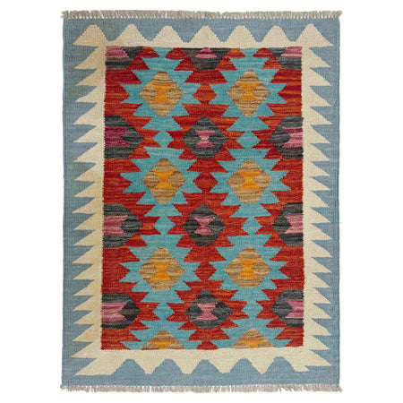 Handmade Multi Kilim Geometric 2x4 ft