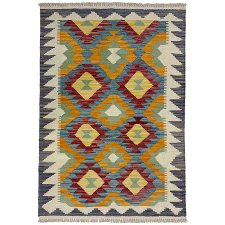 Handmade Multi Kilim Geometric 2x4 ft