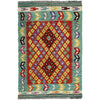 Handmade Multi Kilim Geometric 2x4 ft