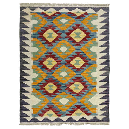 Handmade Multi Kilim Geometric 2x4 ft