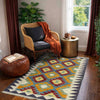 Handmade Multi Kilim Geometric 2x4 ft